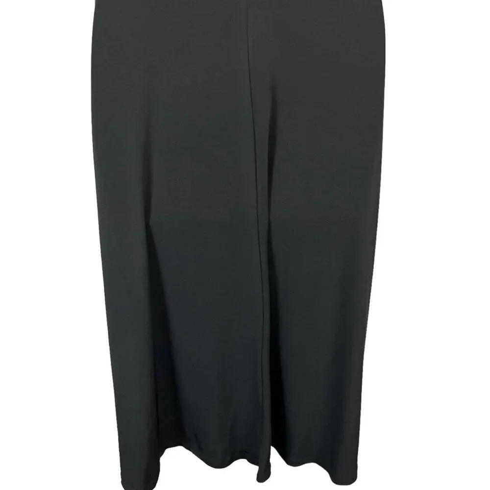 Madison Leigh Womens Black Pink Sleeveless Jersey Knit Stretch Midi Dress sz 10 - Picture 14 of 16